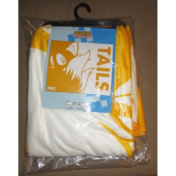 New Tails Sonic the Hedgehog Plush Throw Gift Blanket Movie Sega Video Game NIP - Picture 2 of 2